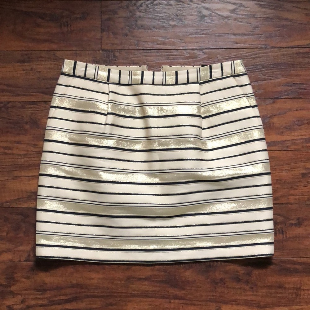 J Crew Shiny Mini-Skirt with Pockets